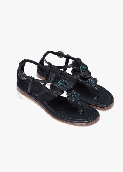 Flowered Flat Sandal Flowered Flat Sandal
