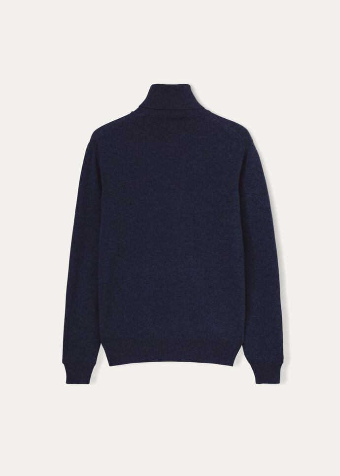 Classic Turtleneck in Baby Cashmere Navy Blue | Loro Piana