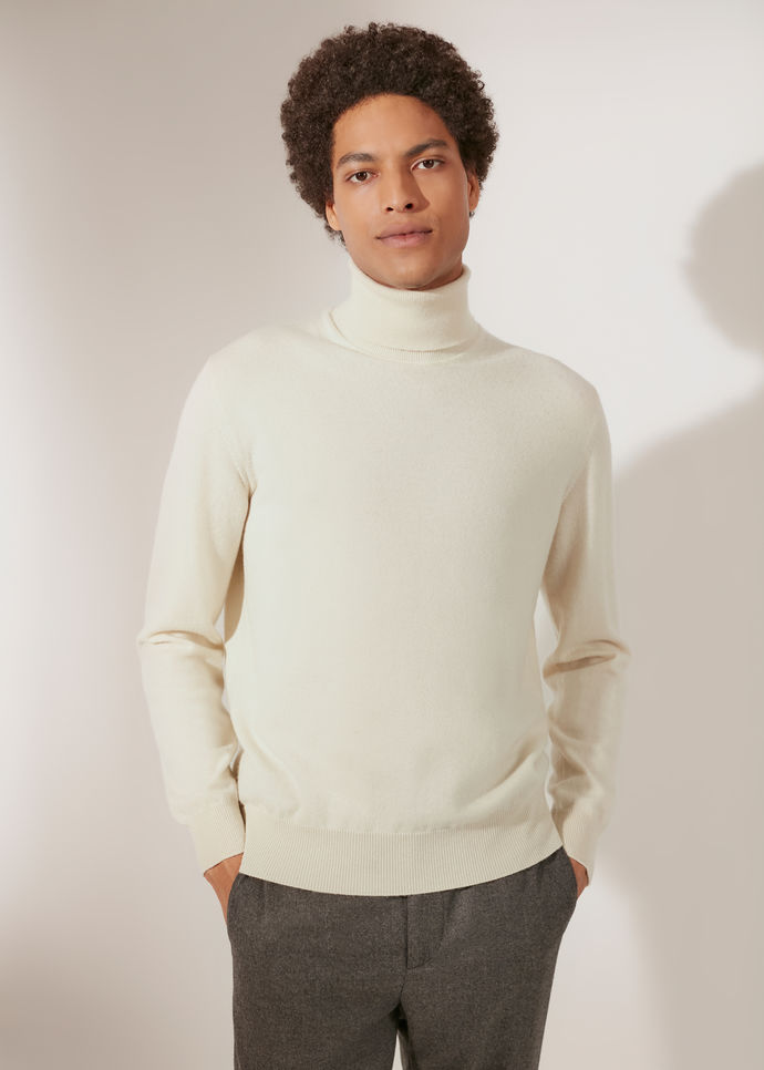 cashmere white turtleneck