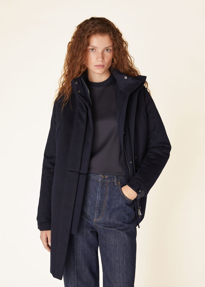 Icery Long Jacket in Cashmere - Storm System® | Loro Piana