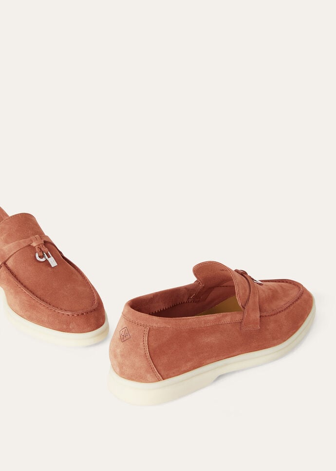 サマー・チャーム・ウォーク・モカシン スエード Dusty Orange