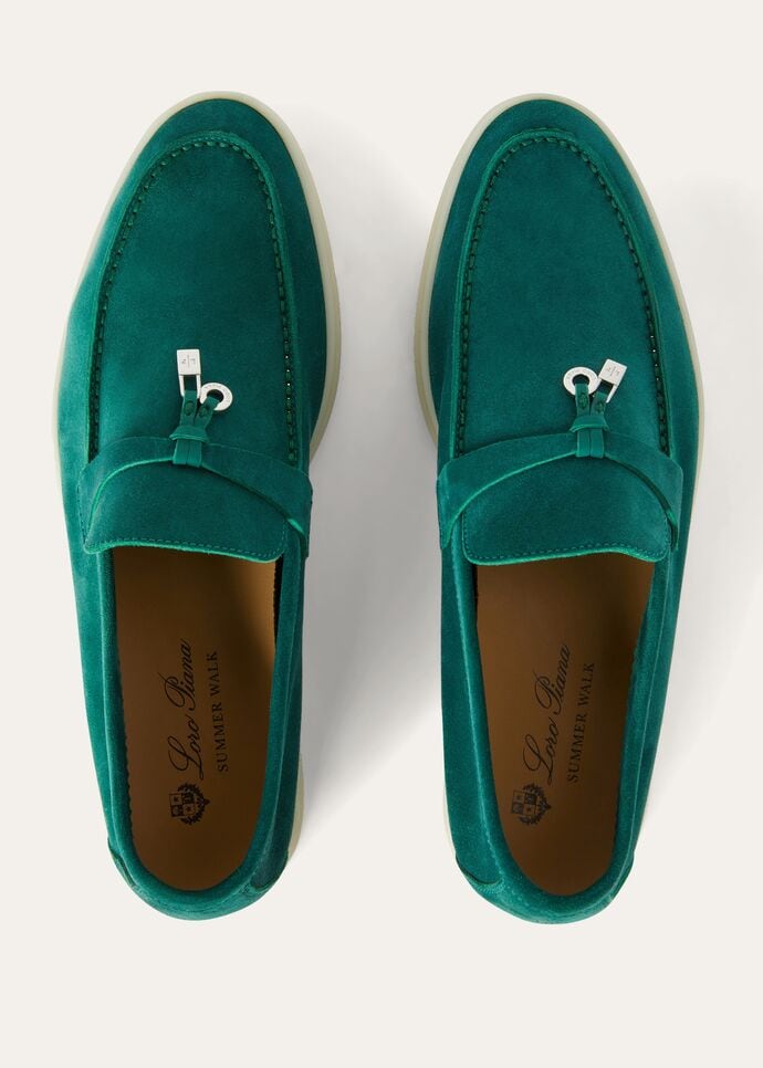靴 Loro Piana Summer Charms Walk Loro Piana Summer Charms Walk Suede Goatskin Pink Reef