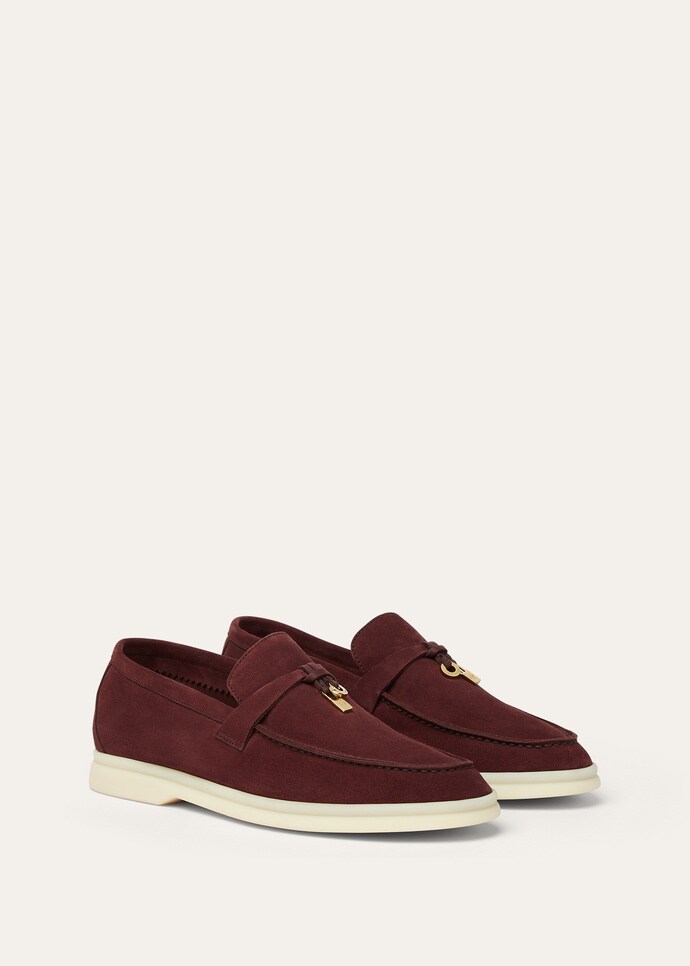 Mocassins Summer Charms Walk Cuir Suédé Oxblood | Loro Piana FR