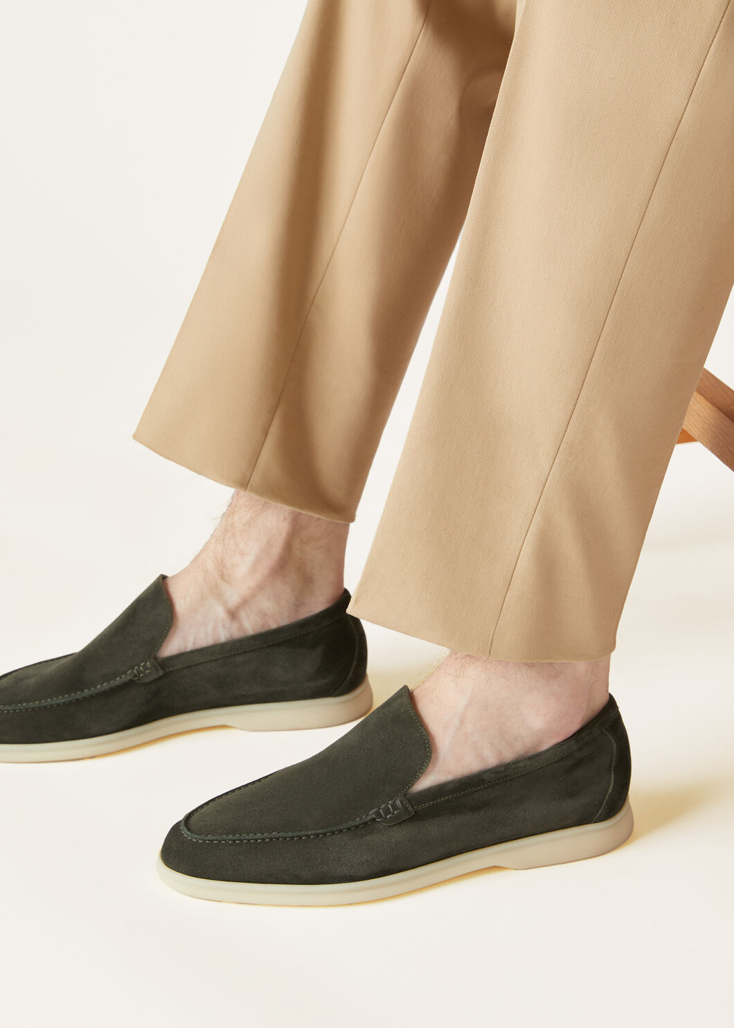 Loro piana summer walk suede loafers on sale