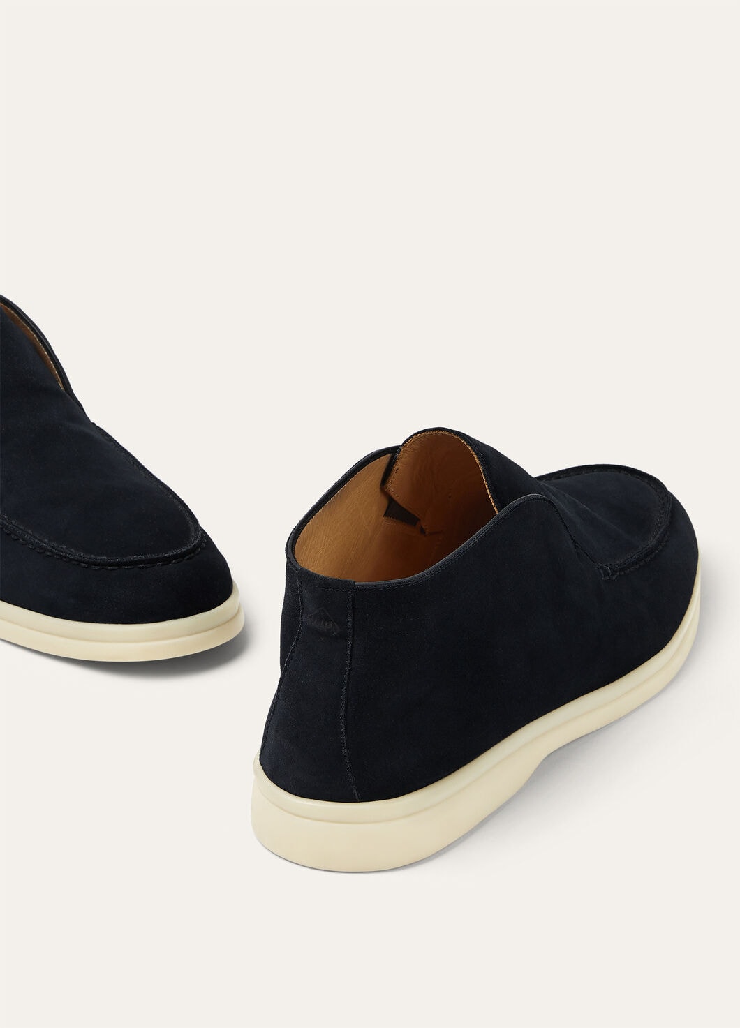 Open Walk Ankle Boot Suede, Suede Goatskin Argo Blue Melange