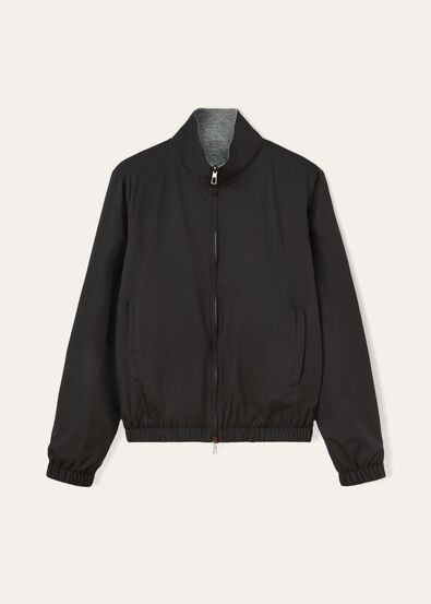 ネイビーブルーのカシミヤ - ストームシステム®製LP Ivy Bomber Jacket 