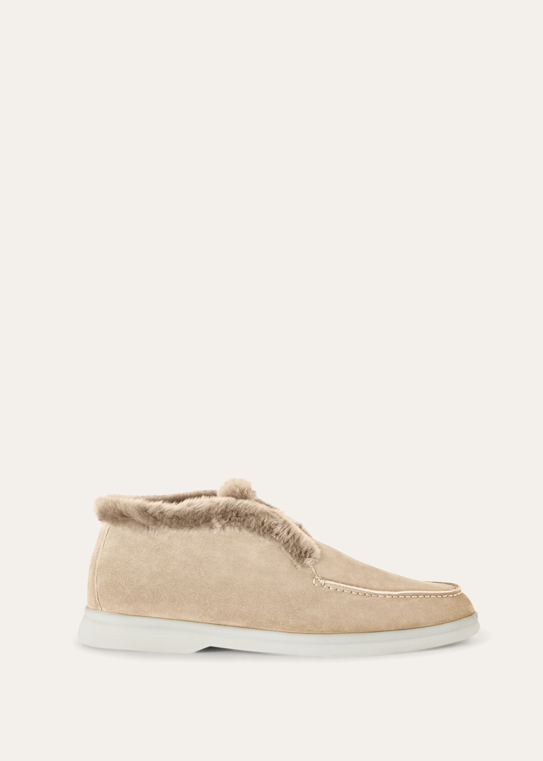 Open Walk Ankle Boot Suede LIGHT MASTIC Loro Piana QA