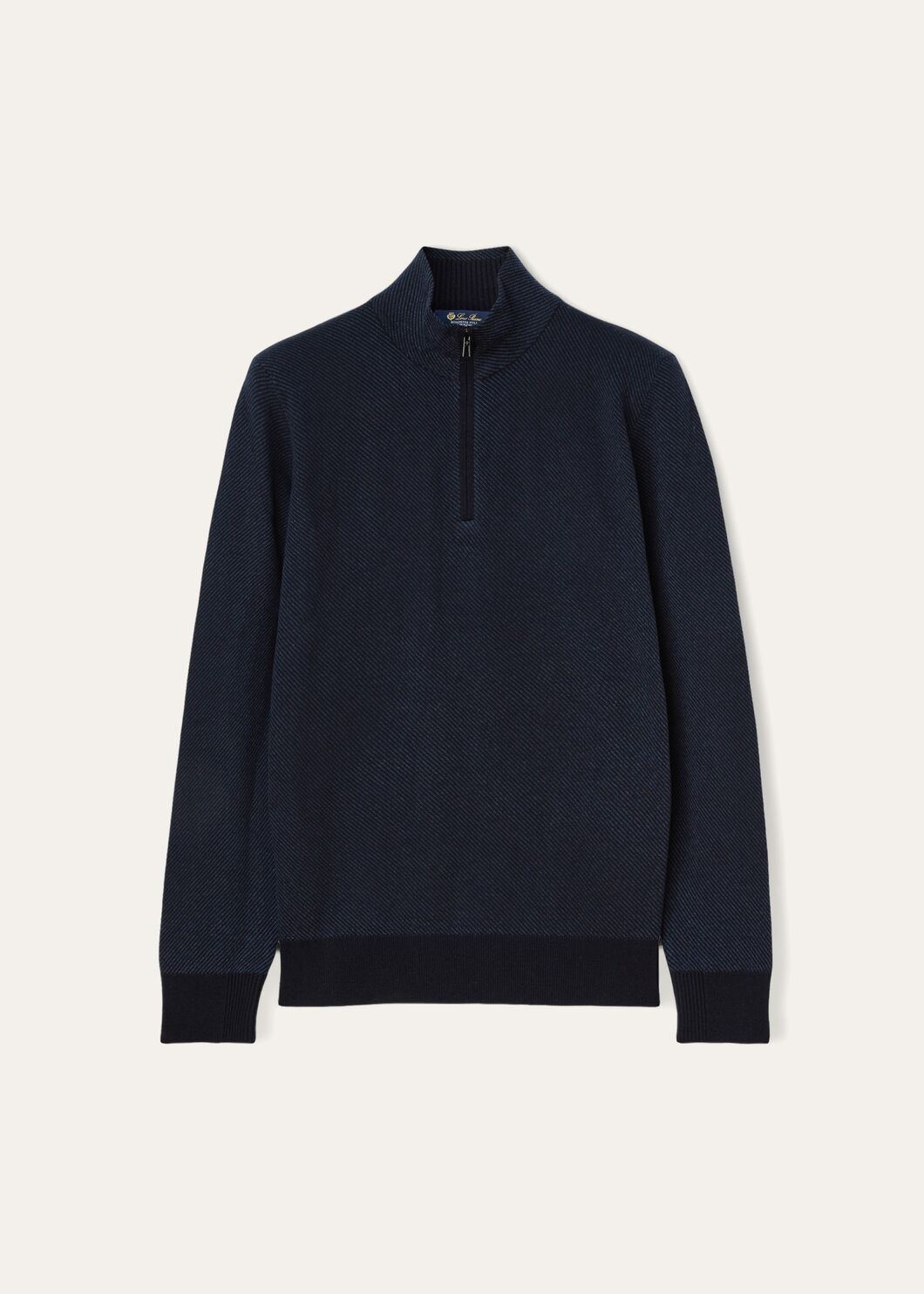 Roadster Mezzocollo Sweater Cashmere Navy Blue Night Blue Reserve Loro Piana GB