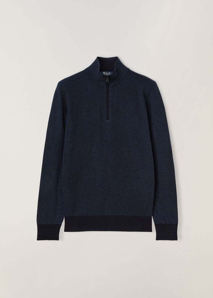 Roadster Mezzocollo Sweater in Cashmere Navy Blue/night Blue Reserve ...