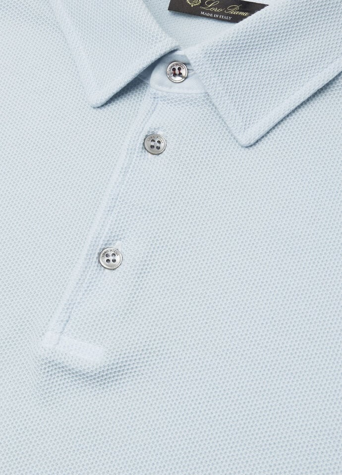 Polo Shirt Cotton Periwinkle | Loro Piana US