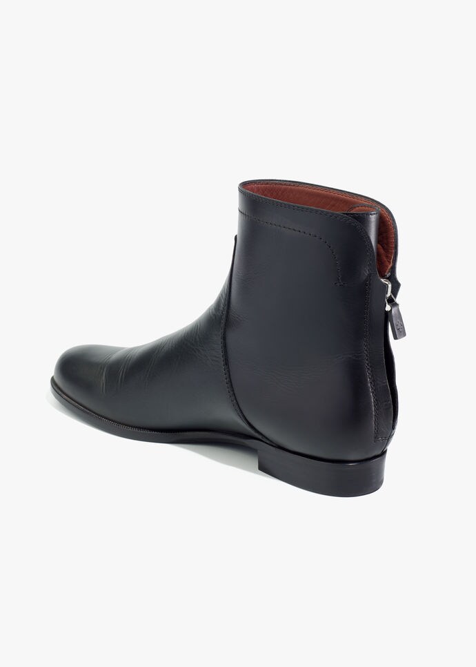 black ankle welly boots