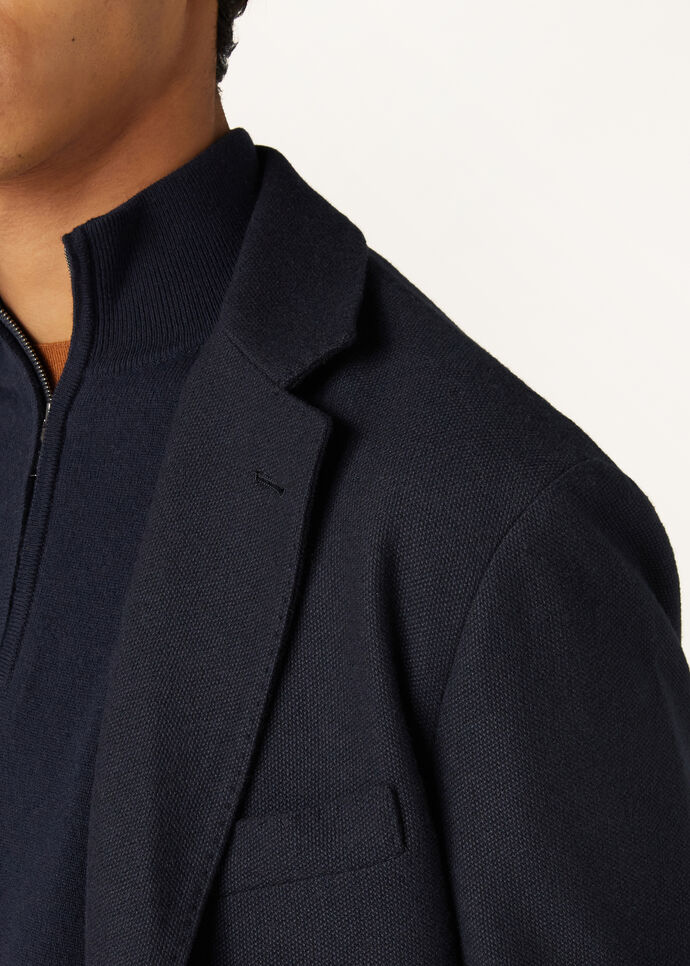 Sweater Jacket in Silk, Cashmere Navy Blue | Loro Piana