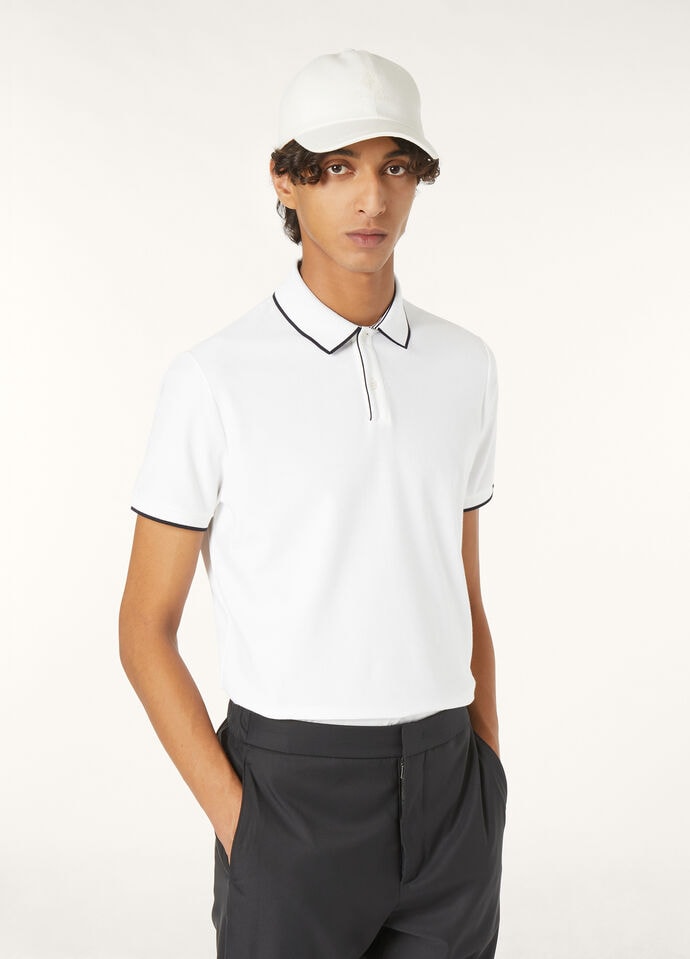 Brentwood Polo Cotton Optical White | Loro Piana US Brentwood Polo Cotton Optical White | Loro Piana US