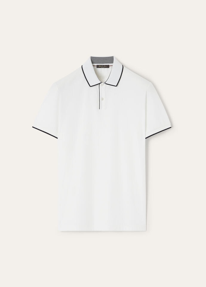 Brentwood Polo Cotton Optical White | Loro Piana US