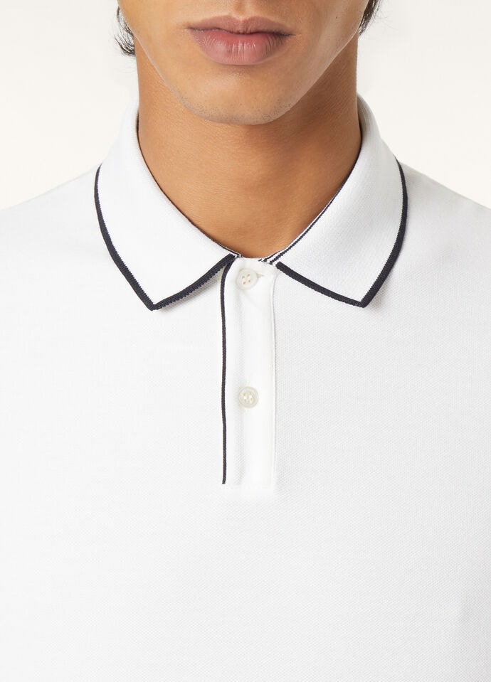 Brentwood Polo Cotton Optical White | Loro Piana US Brentwood Polo Cotton Optical White | Loro Piana US