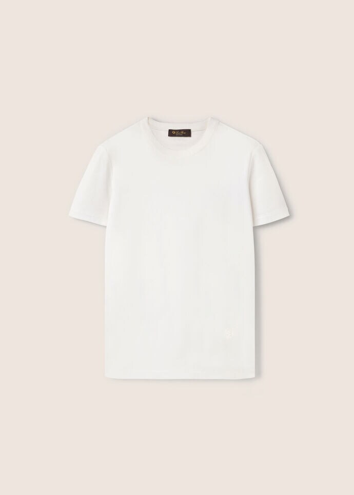 My-T Crew Neck in Cotton White | Loro Piana