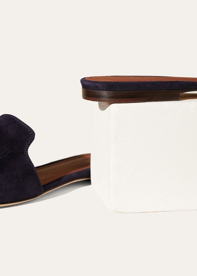 サンダル・ミュール SUMMER CHARMS SUEDE FLAT Summer Charms Sandal Suede Goatskin Precious Rose | Loro Piana