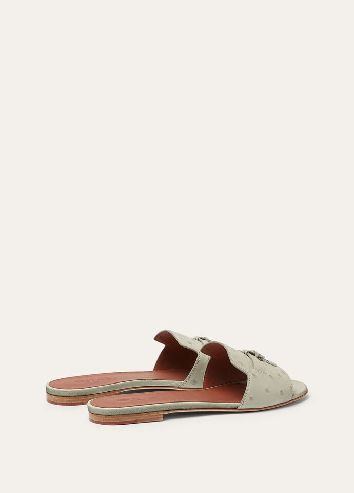 SUMMER CHARMS FLAT MULE OSTRICH_FAL0468_60L0_36,5_4