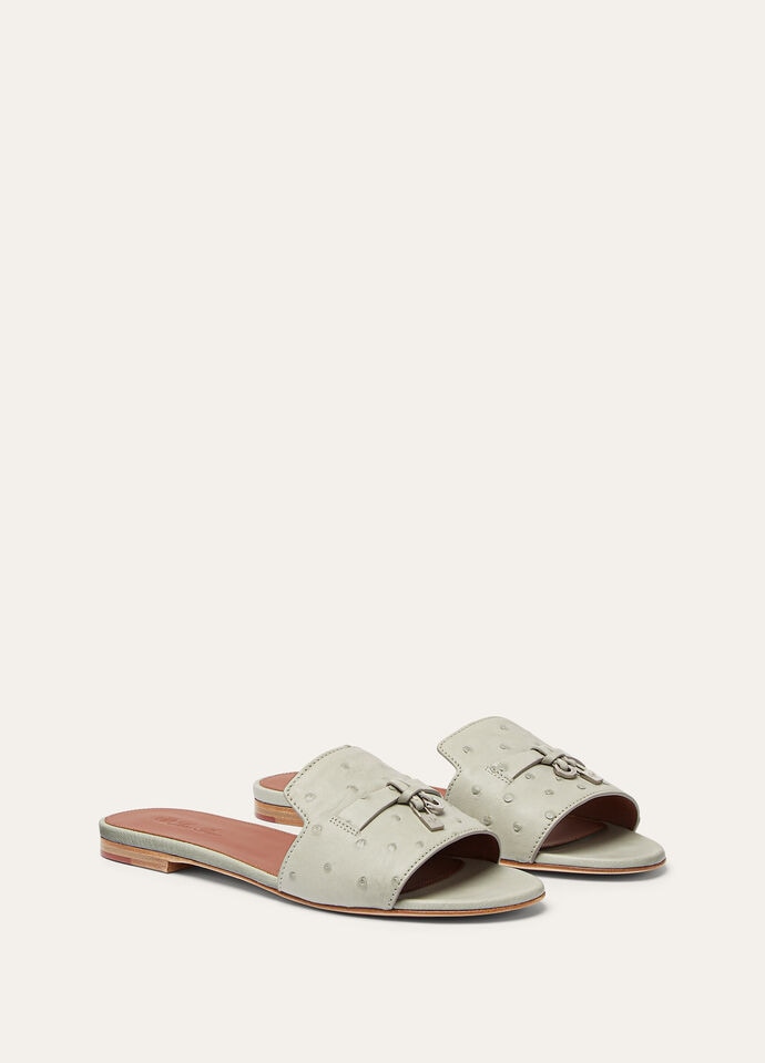 SUMMER CHARMS FLAT MULE OSTRICH_FAL0468_60L0_36,5_3