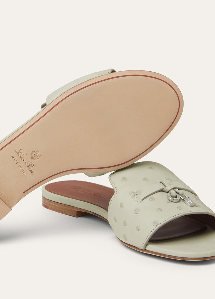 SUMMER CHARMS FLAT MULE OSTRICH_FAL0468_60L0_36,5_5