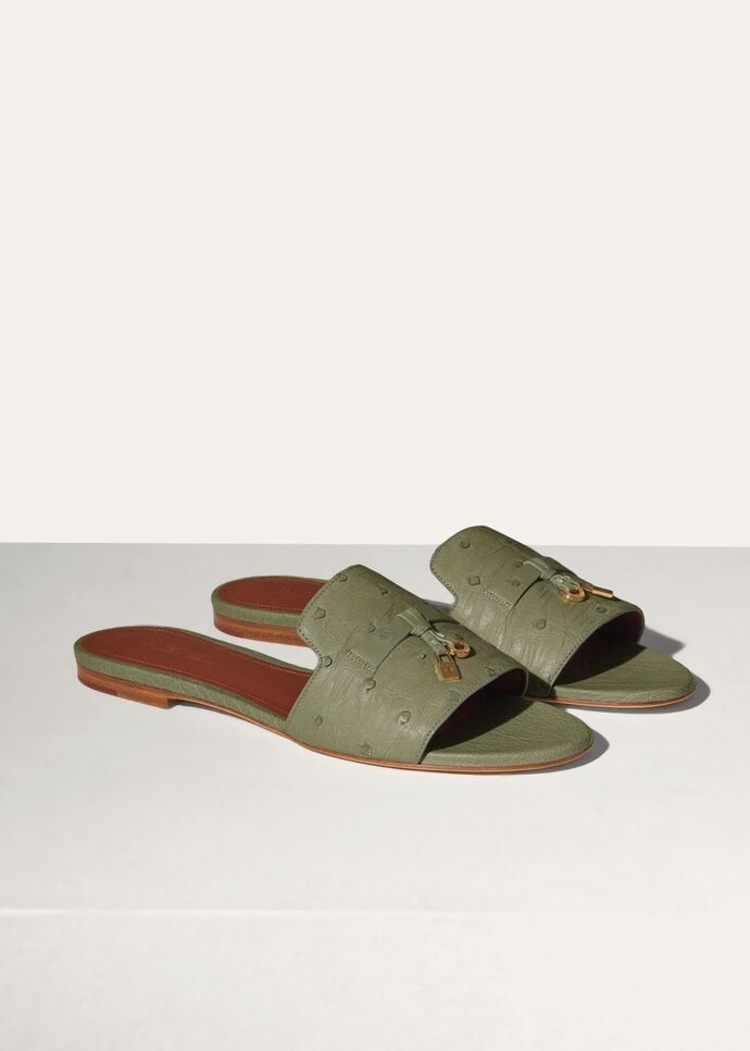 SUMMER CHARMS FLAT MULE OSTRICH_FAL0468_50KY_3