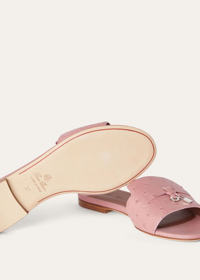 SUMMER CHARMS FLAT MULE OSTRICH_FAL0468_30GN_4