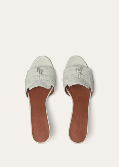 SUMMER CHARMS HEELED MULE T55 OSTRICH