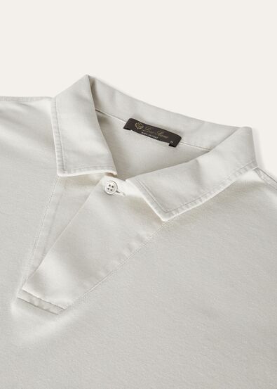 POLO OPEN MM PIQUE COTTON SILK STONE