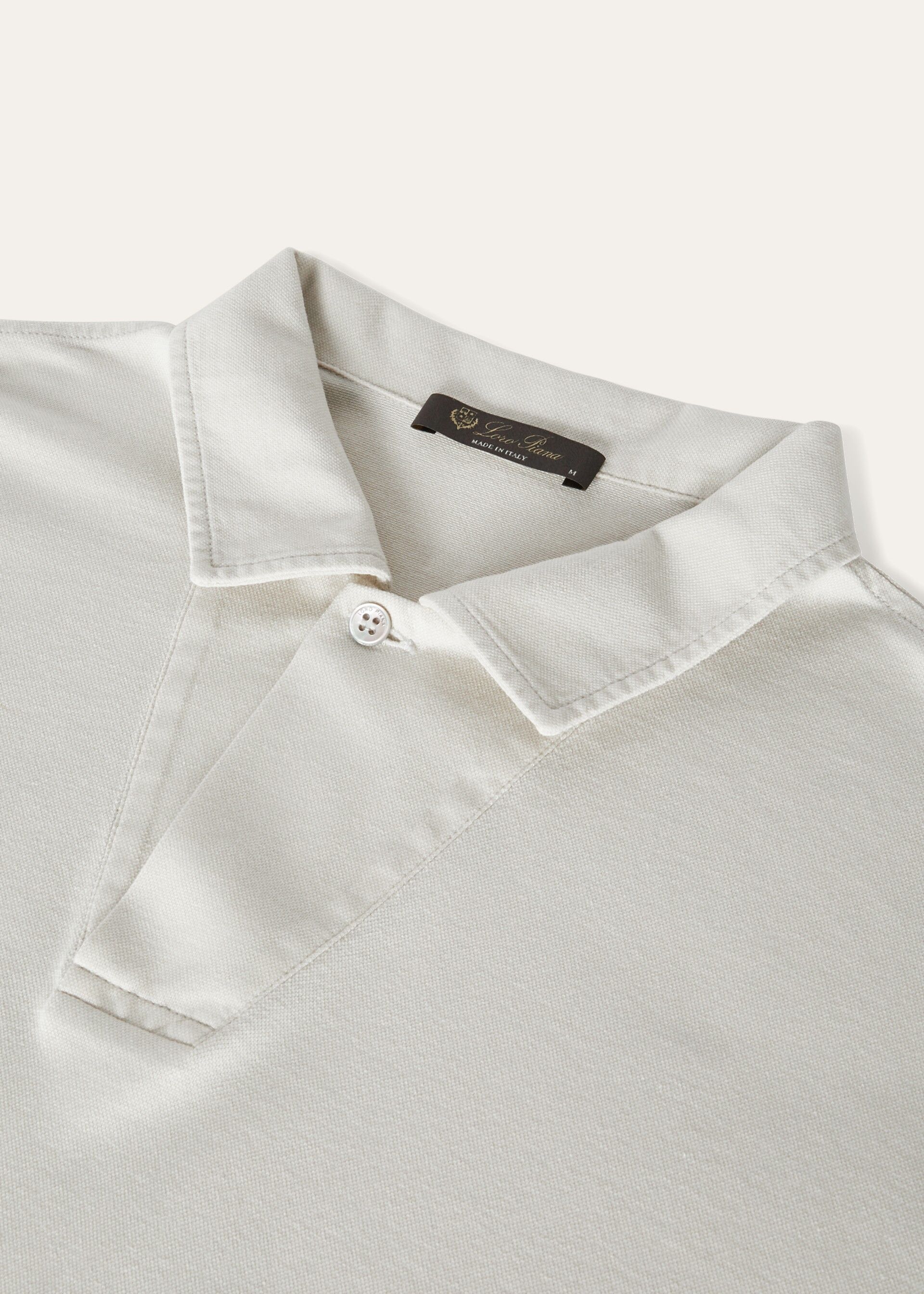 POLO OPEN MM PIQUE COTTON SILK STONE