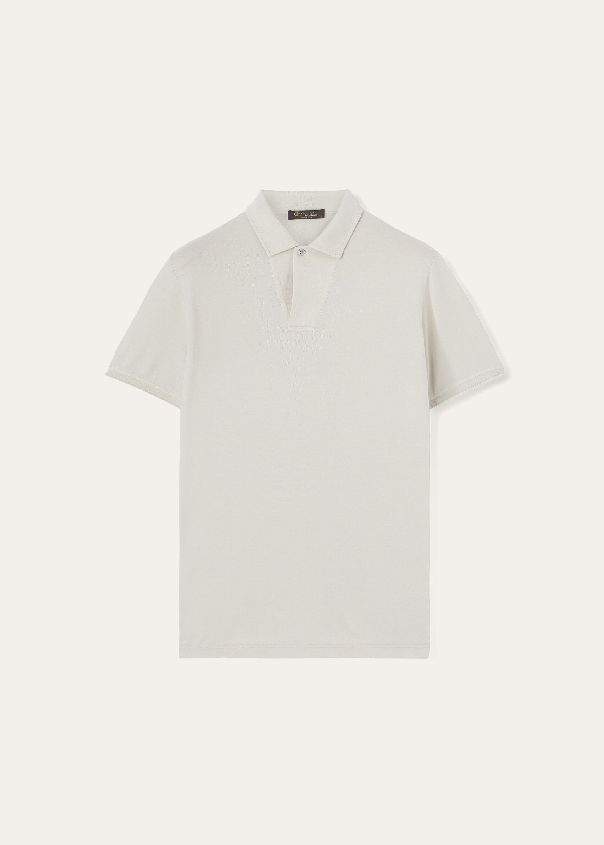 POLO OPEN MM PIQUE COTTON SILK STONE