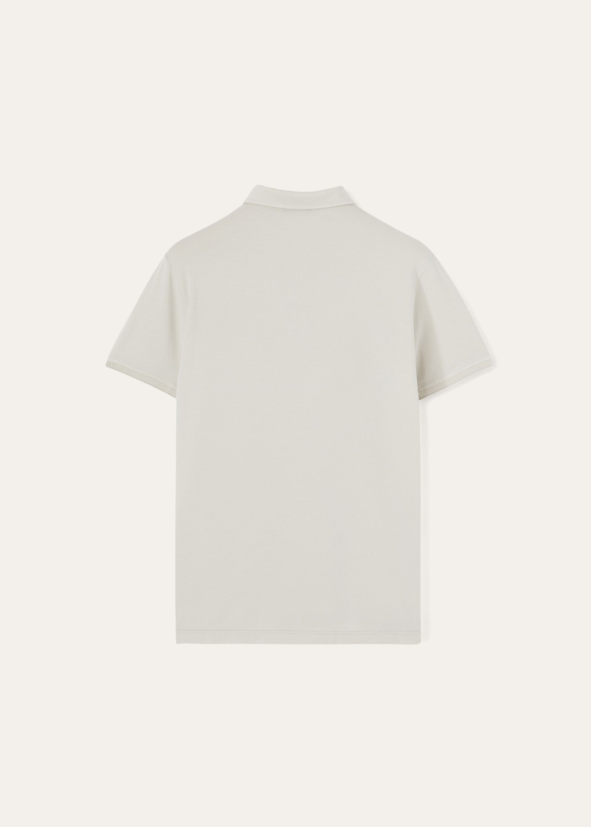 POLO OPEN MM PIQUE COTTON SILK STONE