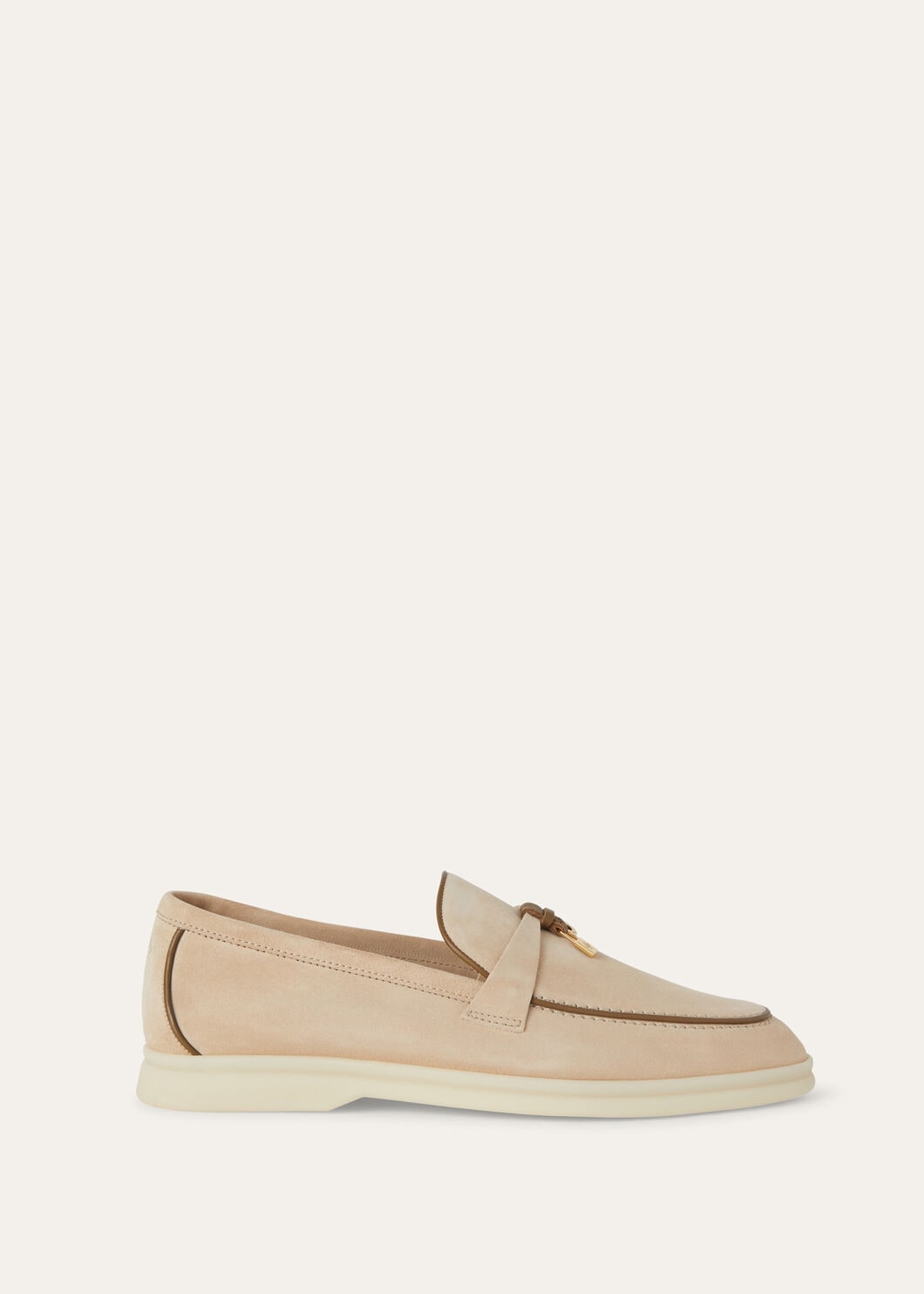 Summer Charms Walk Loafer Suede Suede Goatskin Natural Light Camel Loro Piana UA