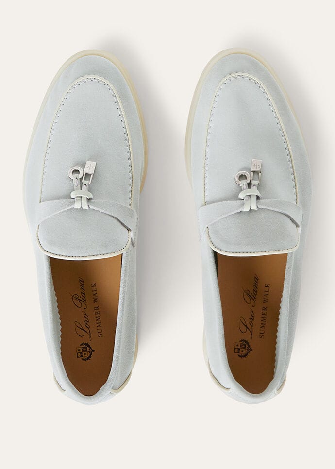 Summer Charms Walk Loafer Suede Delicate Dew | Loro Piana US