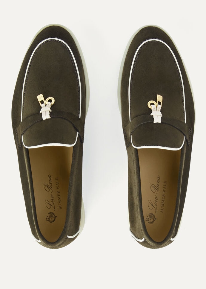 Summer Charms Walk Loafer Suede SICILIAN CAPERS | Loro Piana FR