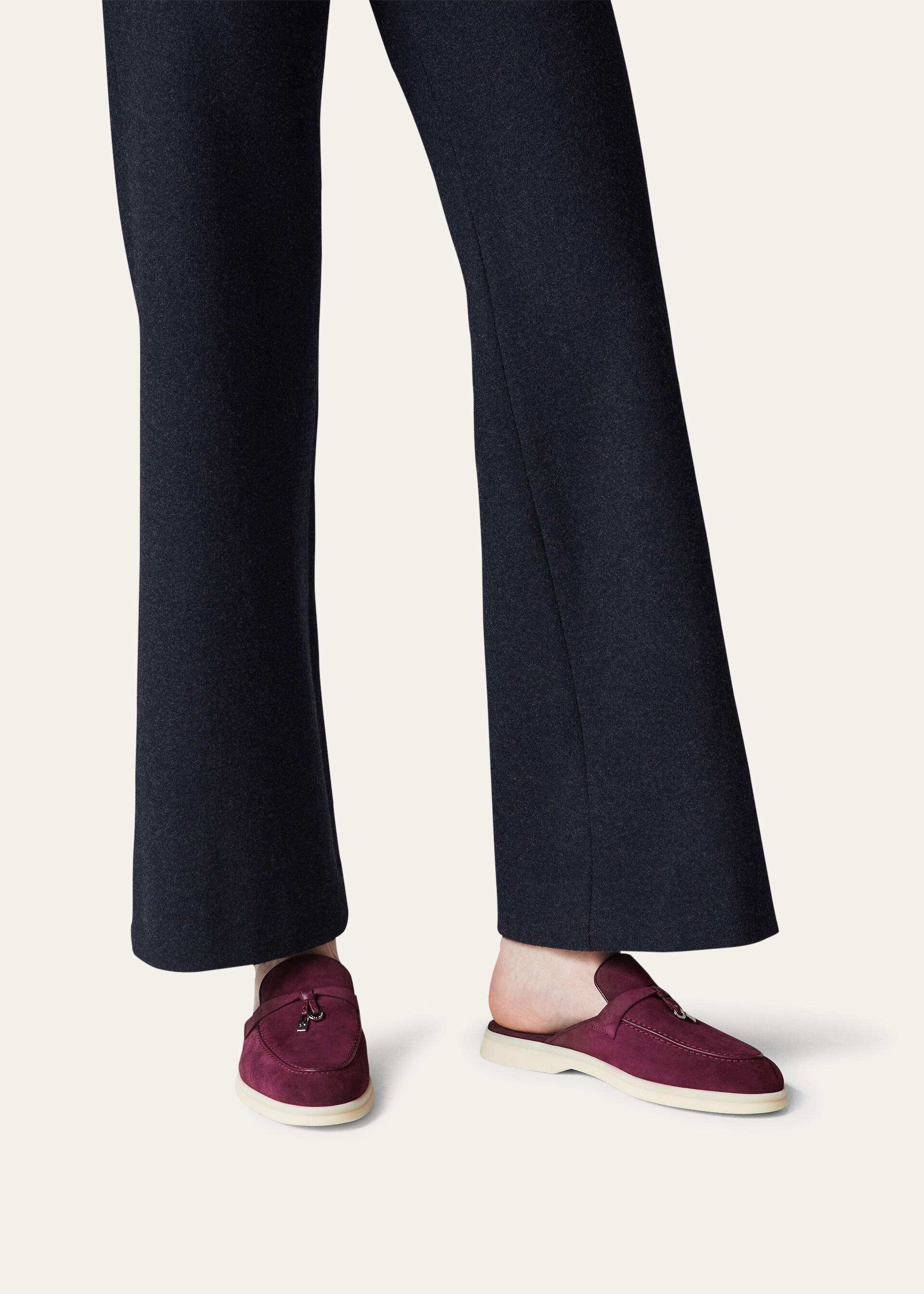 Charms Walk Babouche Loafers Suede, Suede Goatskin Aguaje Loro Piana CA