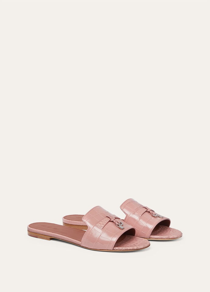 SUMMER CHARMS FLAT MULE ALLIGATOR_FAL8104_30GN_2