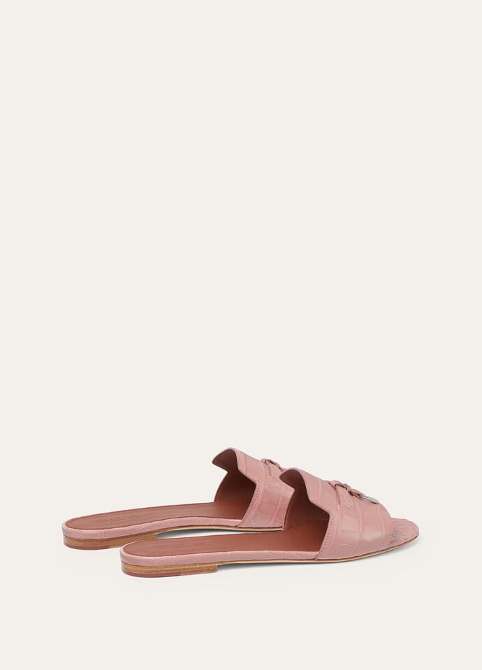SUMMER CHARMS FLAT MULE ALLIGATOR_FAL8104_30GN_3