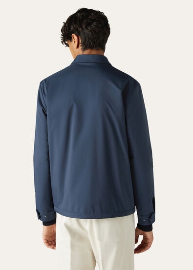 LORO PIANA SHIRT BOMBER WINDFUR STRETCH ST MINK