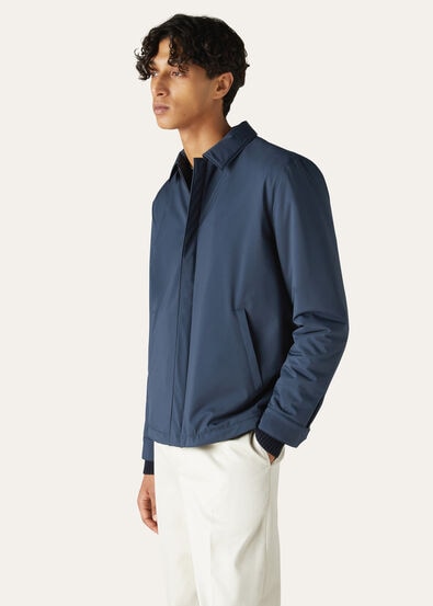 LORO PIANA SHIRT BOMBER WINDFUR STRETCH ST MINK