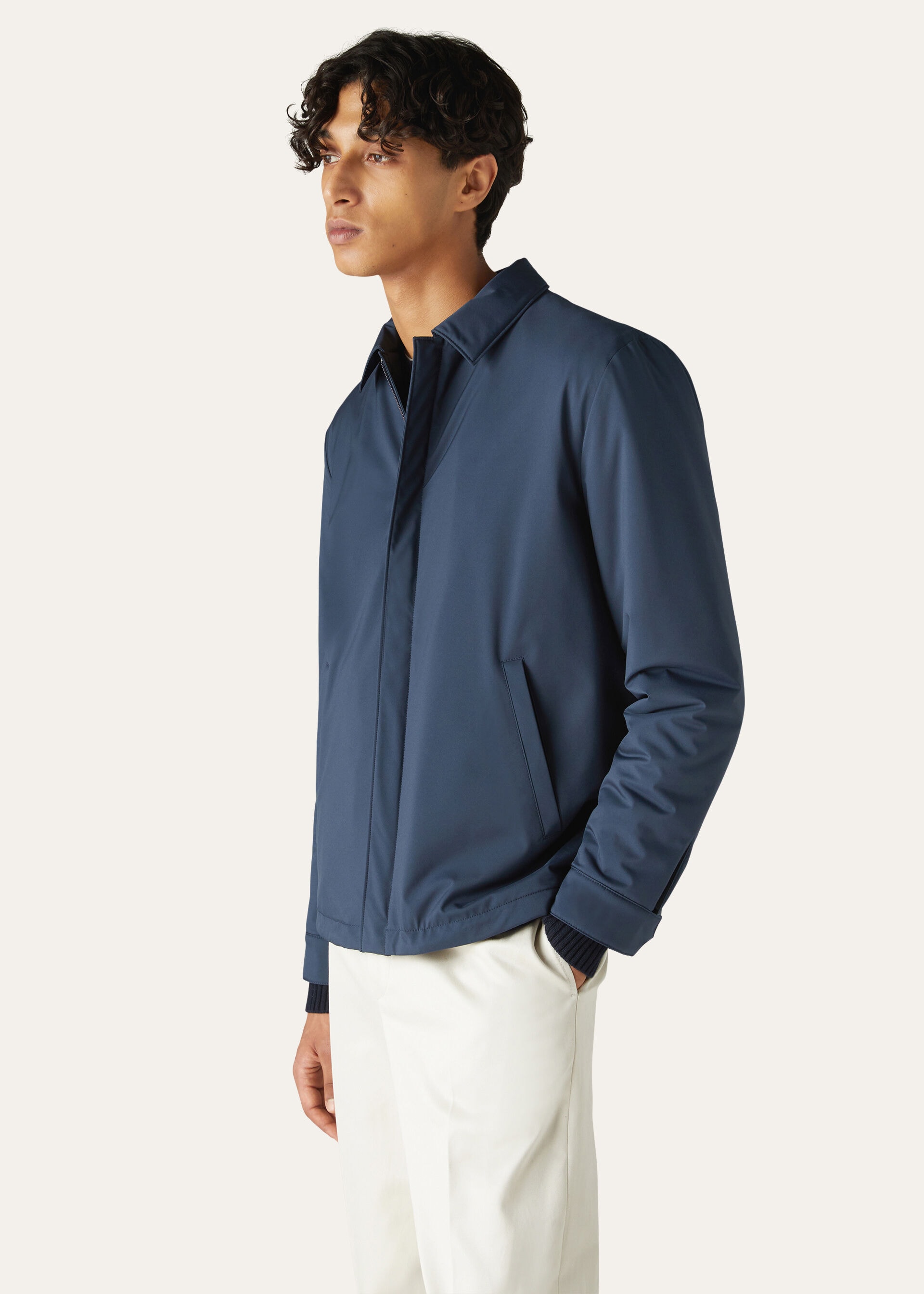 LORO PIANA SHIRT BOMBER WINDFUR STRETCH ST MINK