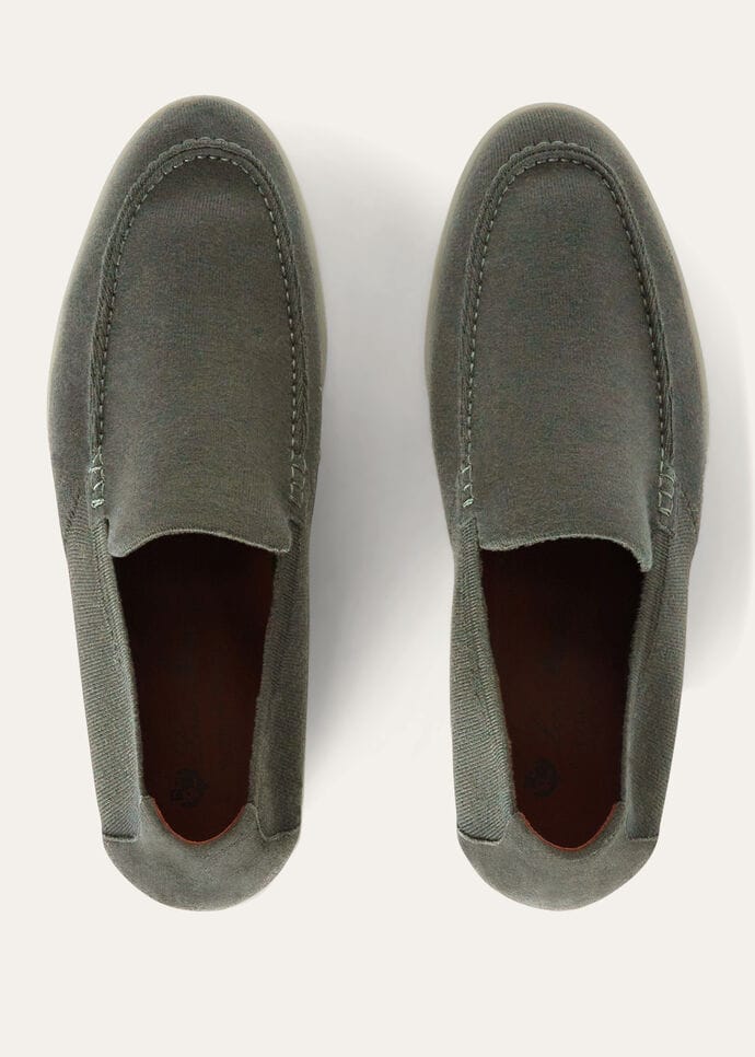 Summer Knitted Walk Wish® Wool Green Fog | Loro Piana CA Summer Knitted Walk Wish® Wool Green Fog | Loro Piana CA
