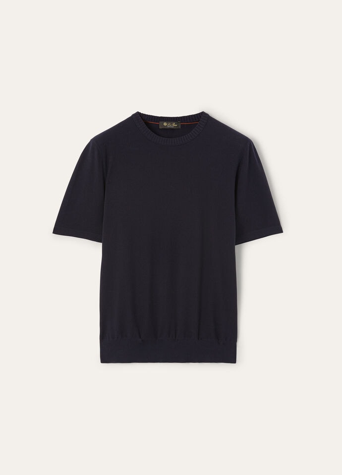 【LORO PIANA】ロロピアーナ クルーネック ベイコットン Tシャツ 428.jpg