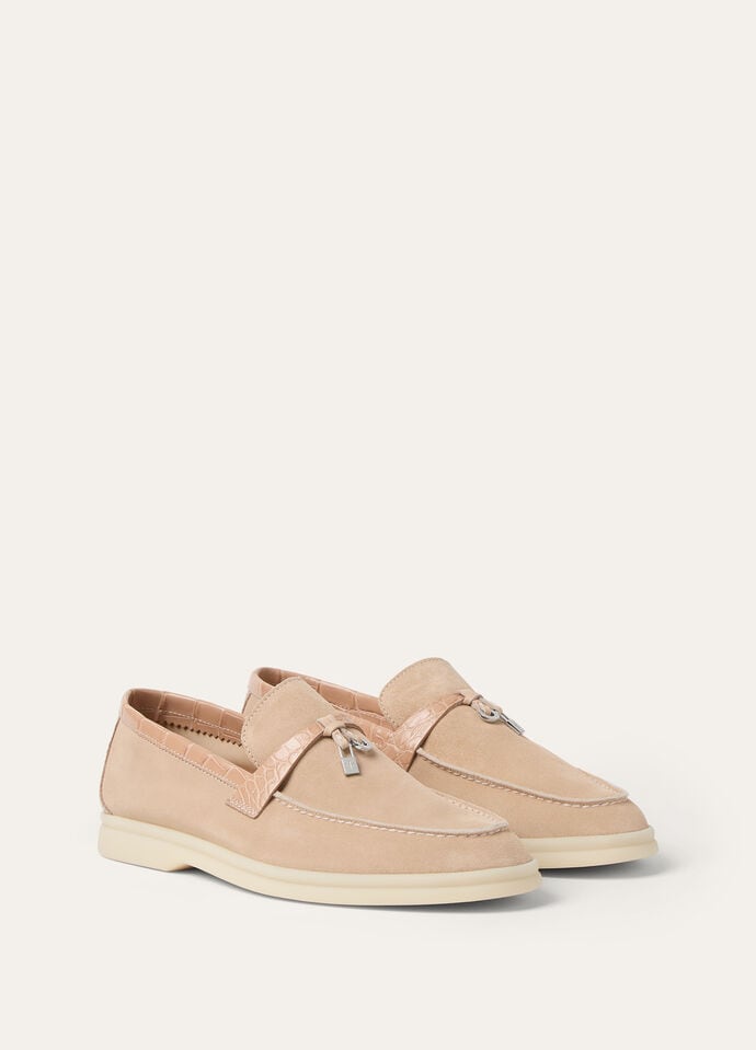 Summer Charms Walk Loafer Suede Himalaya Rose | Loro Piana US Summer Charms Walk Loafer Suede Himalaya Rose | Loro Piana US