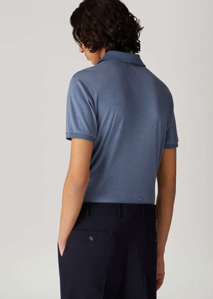 Open Polo Shirt-Silk, Cashmere