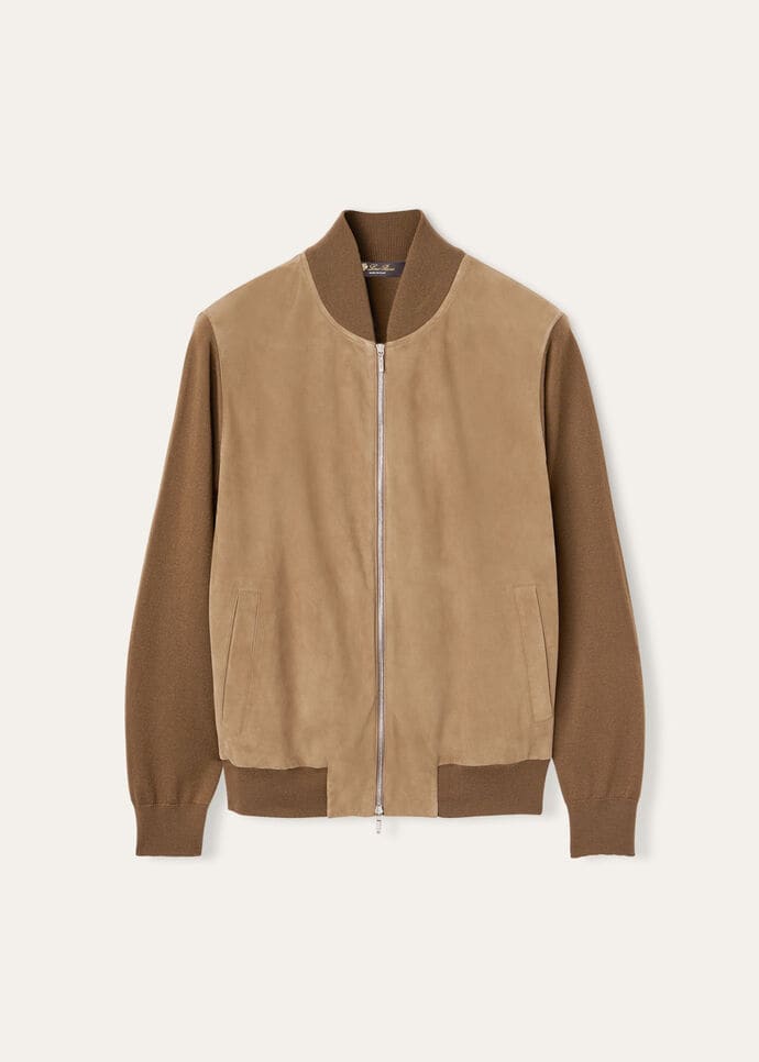 Ivy Bomber Jacket in Kidskin, Cashmere | Loro Piana