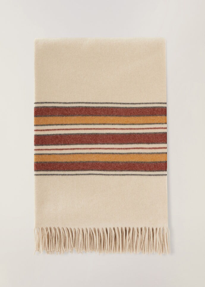 Brown Neo Monogram Cashmere and Wool Blanket