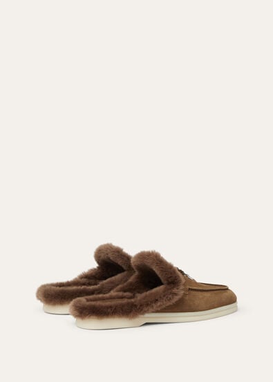 BABOUCHE CHARMS WALK SUEDE FUR