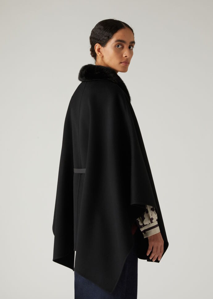 Loro Piana Cashmere & Leather Cape