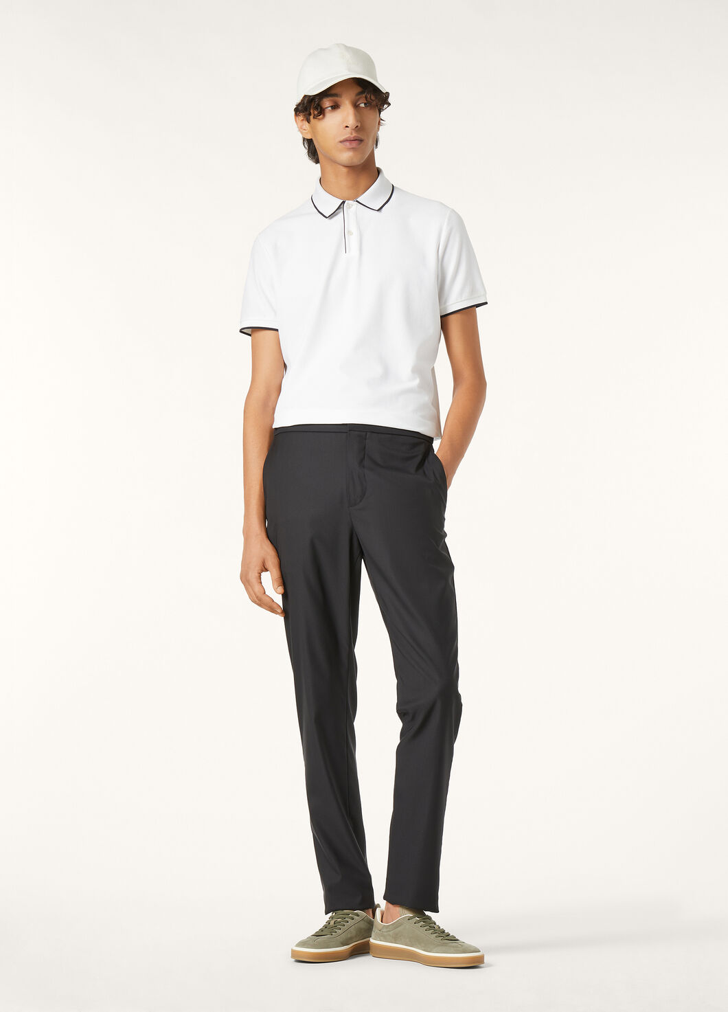 Leisure City Trousers Silk, Virgin Wool Black | Loro Piana