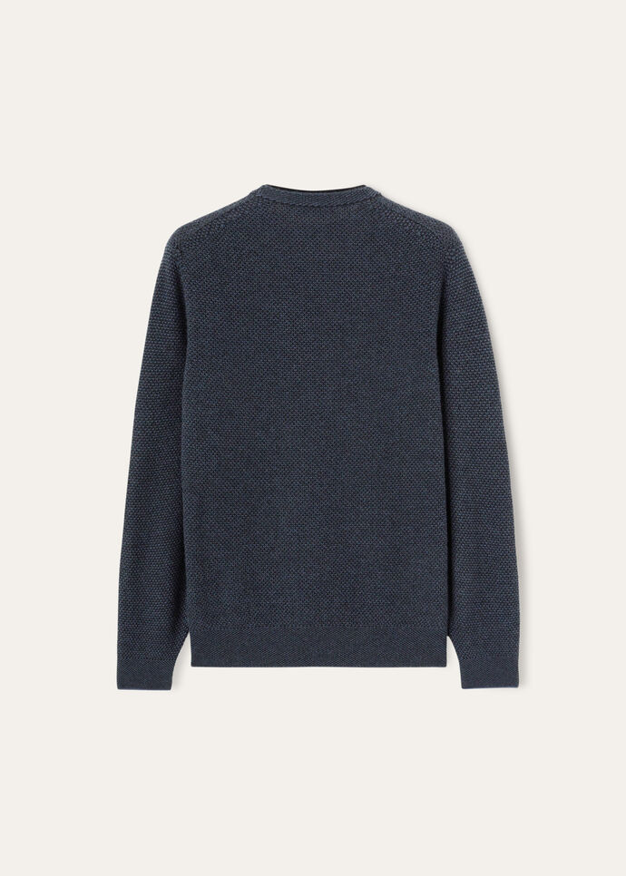 City Pull Crew Neck in Baby Cashmere Stiffkey Blue Mel Loro Piana